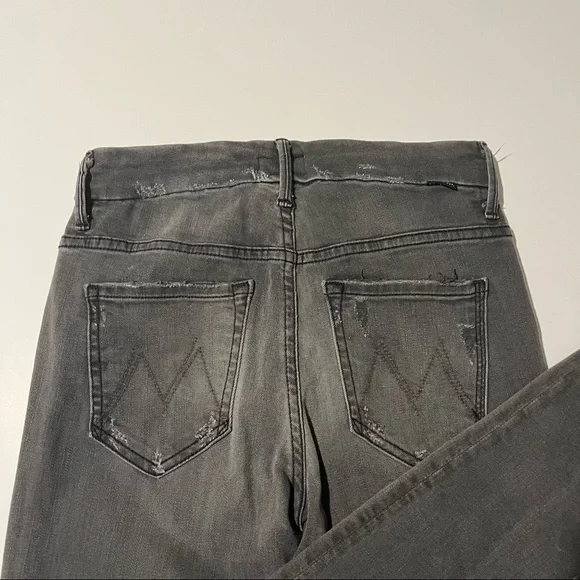 MOTHER Women's Skinny Jeans in Dark Gray - Picture 4 of 8